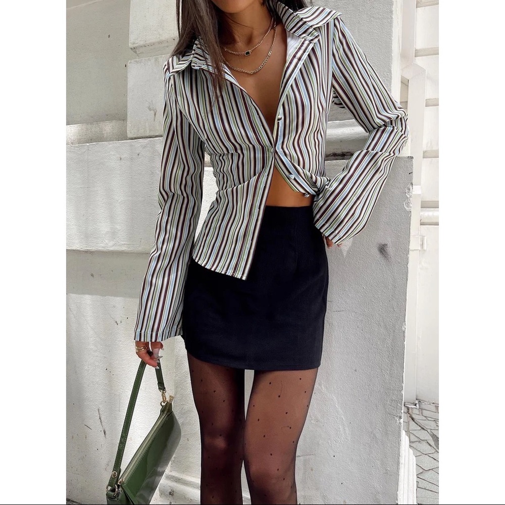 Princess polly selby mini skirt black eco